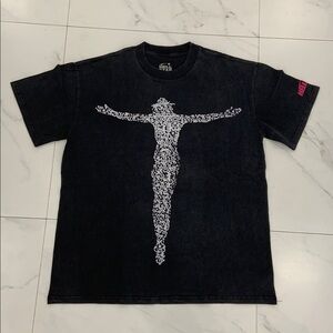 Hellstar QR Christ L/S Washed Black T-Shirt FW23 Mens Size Large